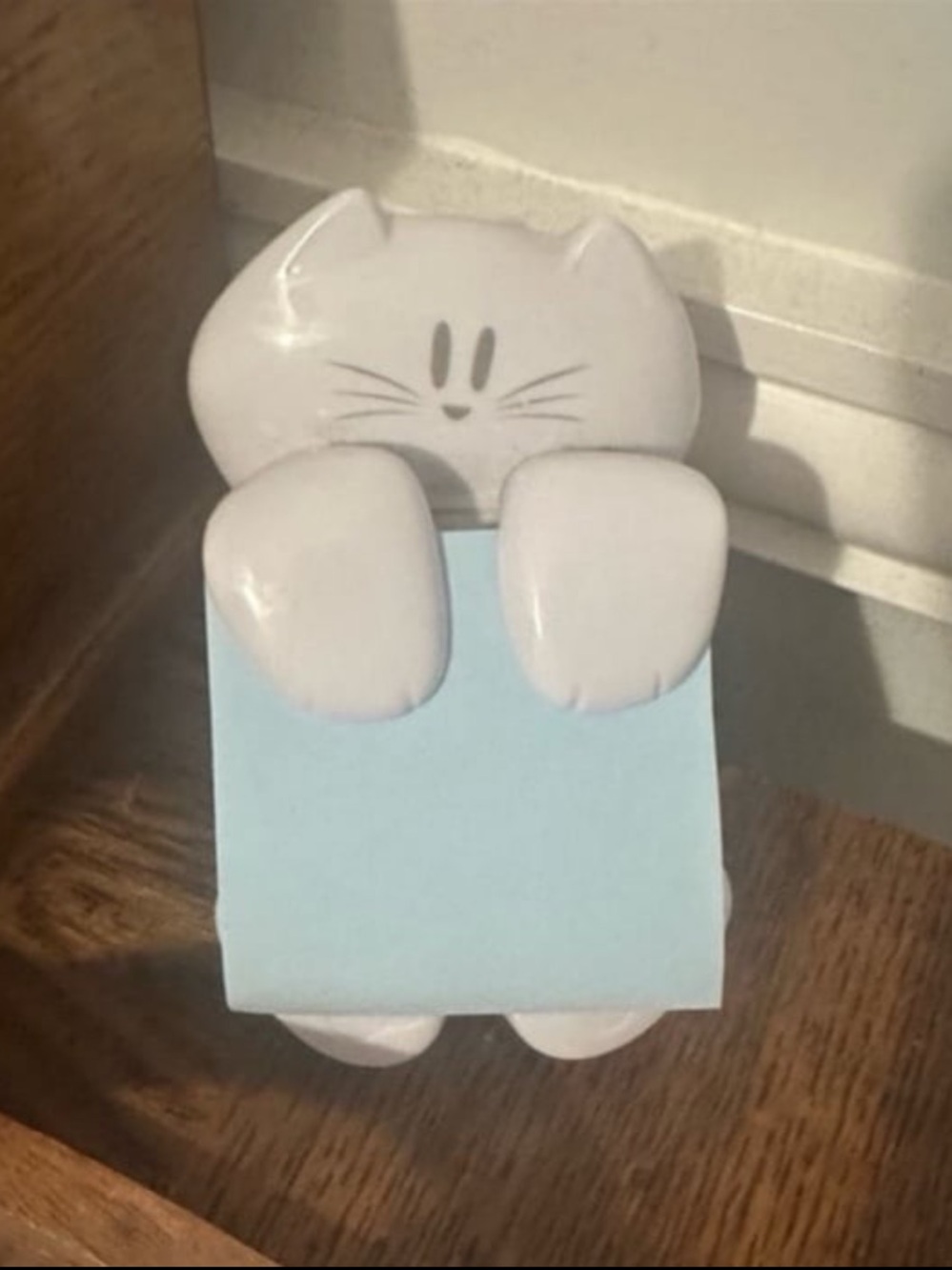 Post-it 3M White Cat Pop-Up Sticky Note Dispenser Organizer